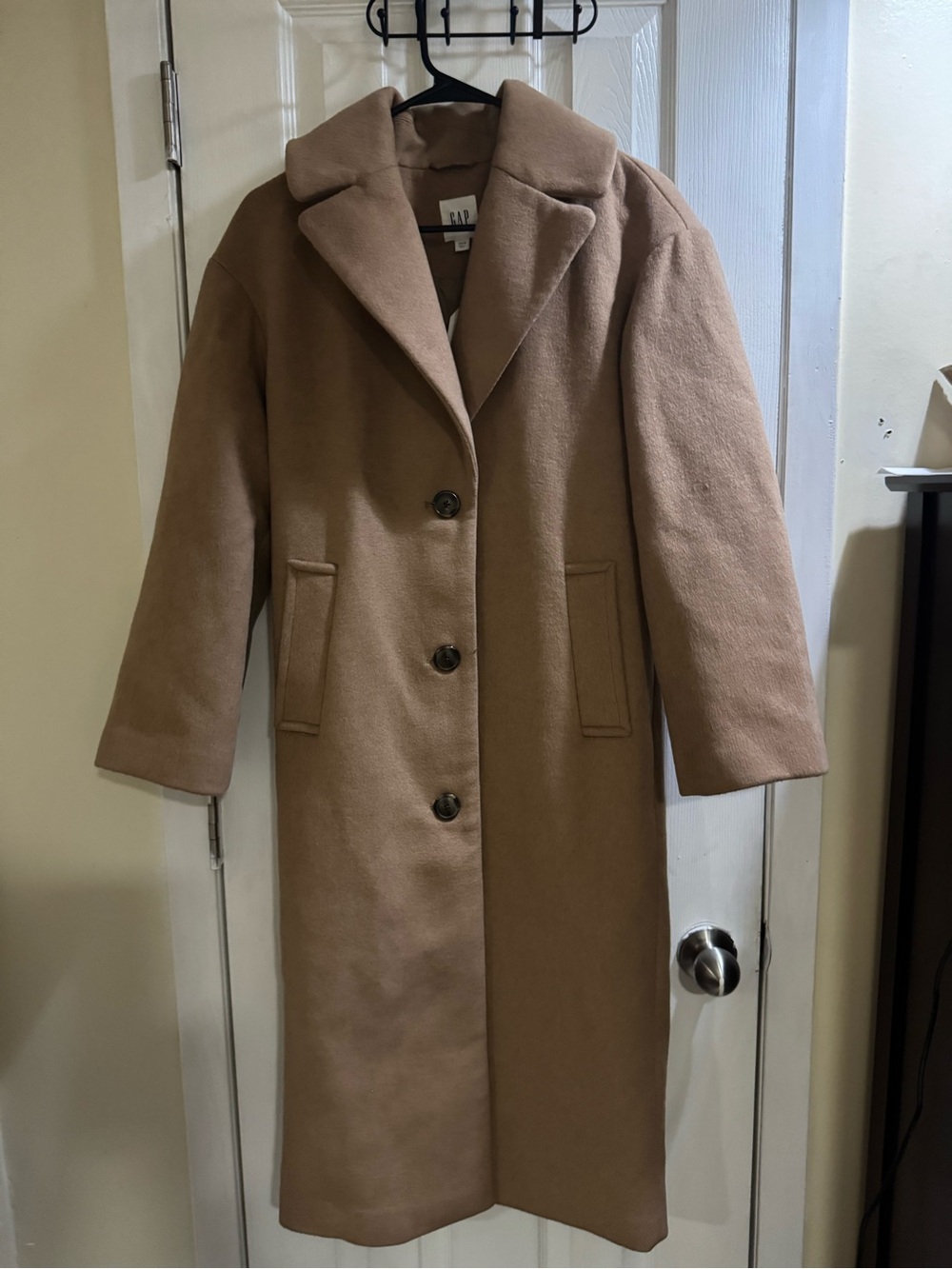 Gap Camel Wool Blend Long Coat Women’s Oversized XXXS Nwt